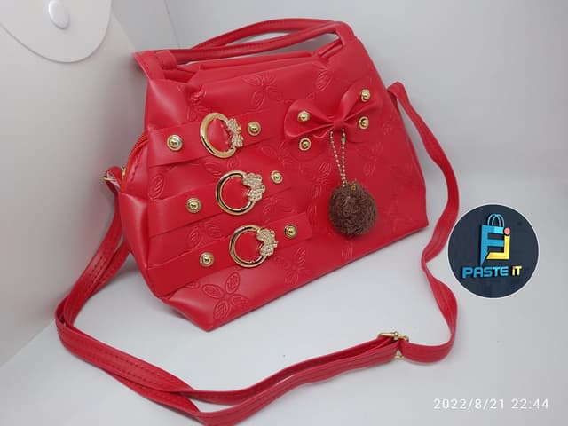 artificial leather fashonable hand bag for women