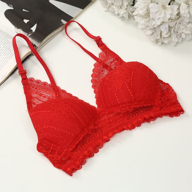red cotton foam bra for women – wireless soft adjustable available in sizes 32b 38b